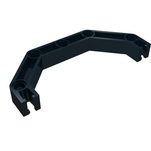 Znap Beam 9, 5 Holes, 4 Bends (Half-Octagon) Schwarz