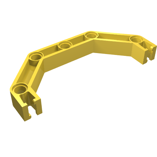 Znap Beam 9, 5 Holes, 4 Bends (Half-Octagon) Gelb