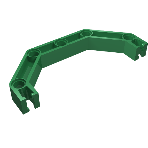 Znap Beam 9, 5 Holes, 4 Bends (Half-Octagon) Green
