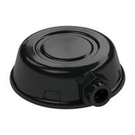Helmet, Disk Shape with Stud on Front in Black