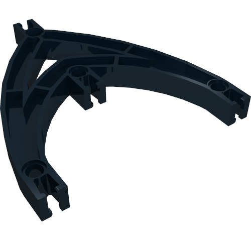 Znap Beam Double Curve 4 Holes Schwarz