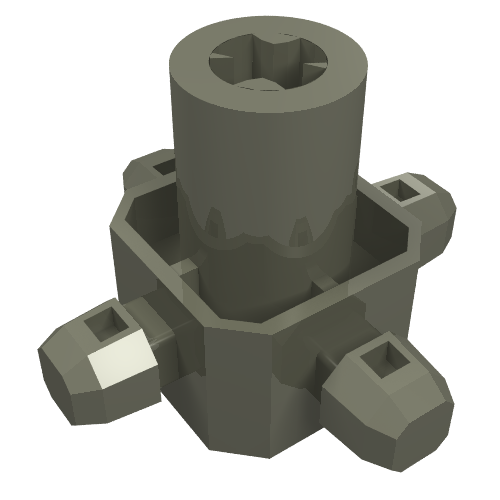 Znap Connector 3 × 3 - 4 way A (Axial) Dunkelgrau