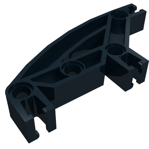 Znap Beam 8, 4 Holes, 3 Bends, Curved Schwarz