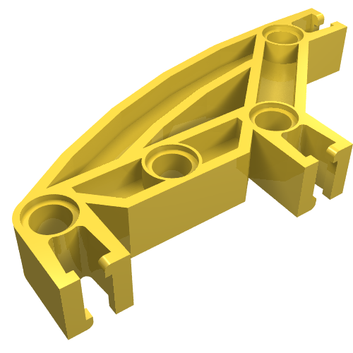 Znap Beam 8, 4 Holes, 3 Bends, Curved Yellow