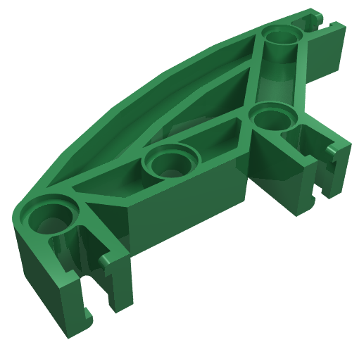 Znap Beam 8, 4 Holes, 3 Bends, Curved Green