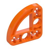 Technic Beam 3 × 3 L-Shape with Quarter Ellipse Thin Orange