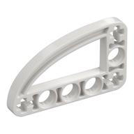 Technic Beam 3 × 5 L-Shape with Quarter Ellipse Thin White