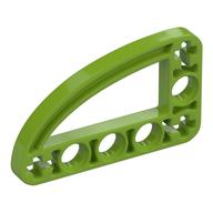 Technic Beam 3 × 5 L-Shape with Quarter Ellipse Thin Lime