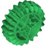 Technic Gear 20 Tooth Double Bevel with Axle Hole Type 2 [X Opening] Grün