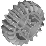 Technic Gear 20 Tooth Double Bevel with Axle Hole Type 2 [X Opening] Hellblaugrau