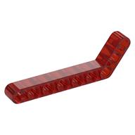 Technic Beam 1 × 9 Bent (7 - 3) Thick Trans-Red