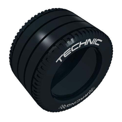 Tyre Technic Racing Large with 'TECHNIC RACING' White Print Black