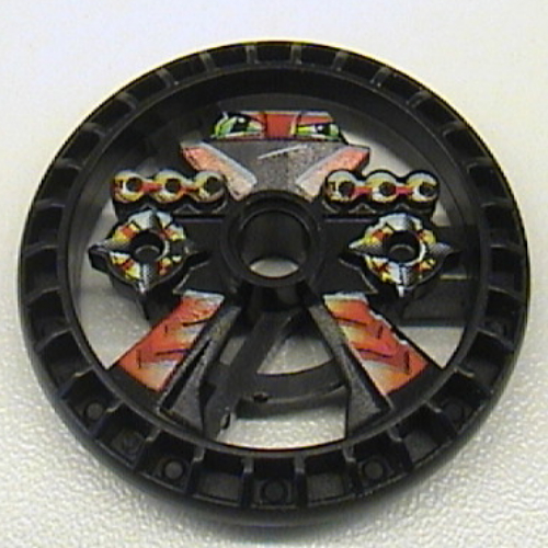 Technic Disc 5 × 5 Notched, Blazooka Black