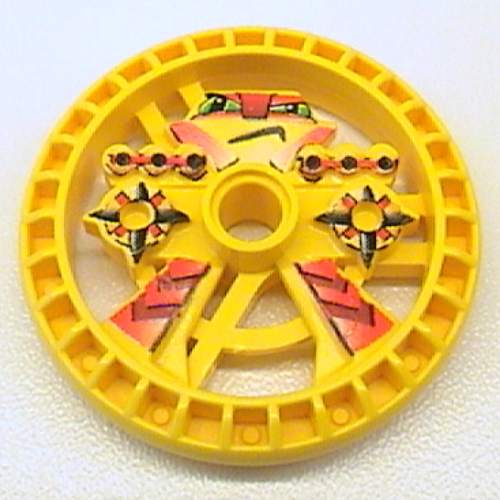 Technic Disc 5 × 5 Notched, Blazooka Yellow