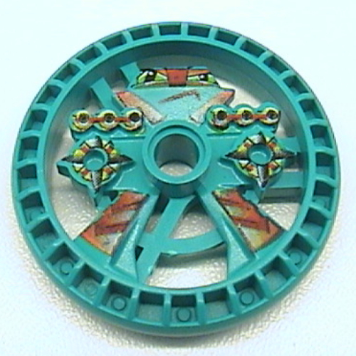 Technic Disc 5 × 5 Notched, Blazooka Dunkeltürkis