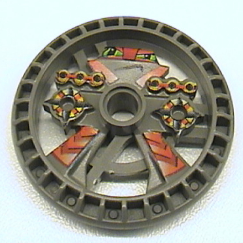 Technic Disc 5 × 5 Notched, Blazooka Dark Gray
