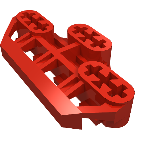 Technic Axle Connector Block 3 × 6 with 6 Axleholes Rot