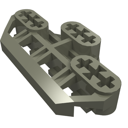 Technic Axle Connector Block 3 × 6 with 6 Axleholes Dunkelgrau