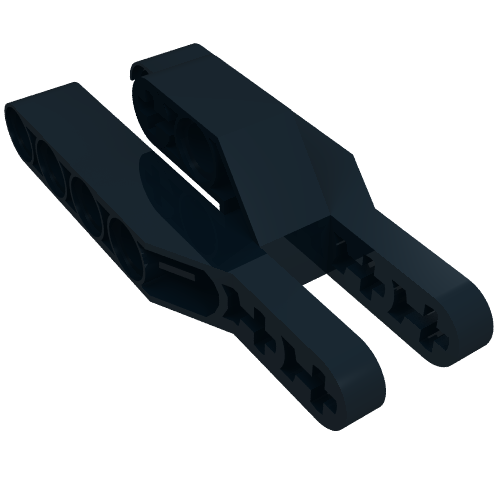 Technic Beam 3 × 7 × 2 Fork 3 Fingers Black