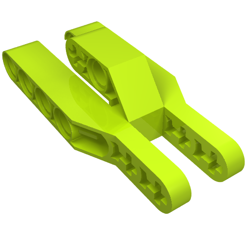 Technic Beam 3 × 7 × 2 Fork 3 Fingers Limette