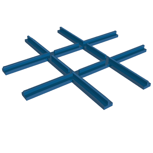 Vehicle Track, Train, 4.5V Crossing Blue
