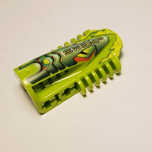 Technic Block 3 × 5 × 1 2/3 with RoboRider Swamp Print Lime