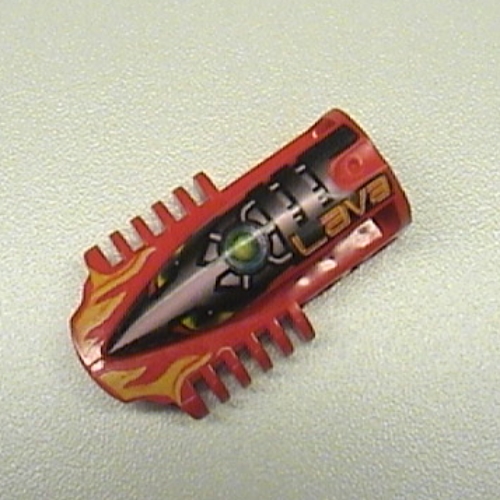 Technic Block 3 × 5 × 1 2/3 with RoboRider Lava Print Red