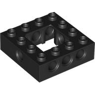 Technic Brick 4 × 4 with 2 × 2 Opening Schwarz