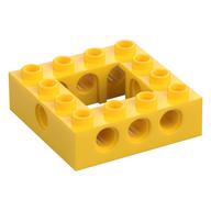 Technic Brick 4 × 4 with 2 × 2 Opening Yellow
