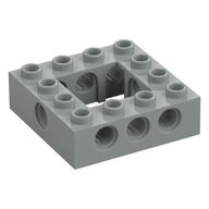 Technic Brick 4 × 4 with 2 × 2 Opening Light Gray