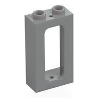 Window 1 × 2 × 3 Train with Inside Stud Holder Light Bluish Gray