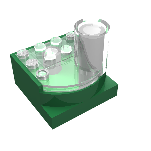 Technic Capacitor with Clear Top Green