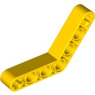 Technic Beam 1 × 7 Bent (4 - 4) Thick Gelb
