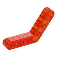 Technic Beam 1 × 7 Bent (4 - 4) Thick Transparent-Neonorange