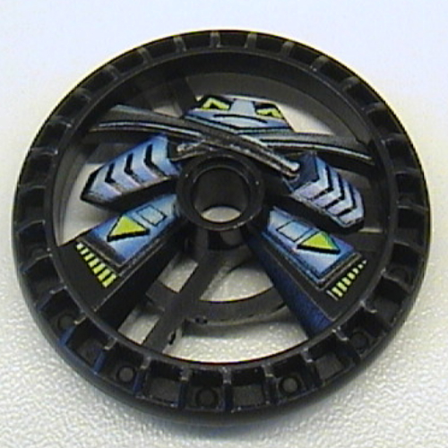 Technic Disc 5 × 5 Notched, Ninja Print Black