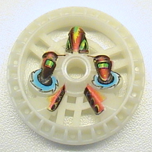 Technic Disc 5 × 5 Notched, Twin Saw Print Glow In Dark Opaque