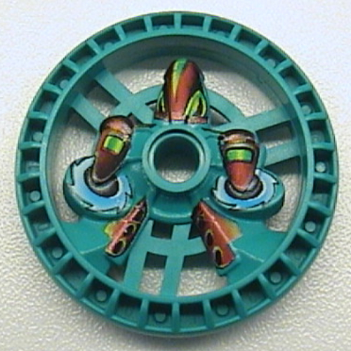 Technic Disc 5 × 5 Notched, Twin Saw Print Dunkeltürkis