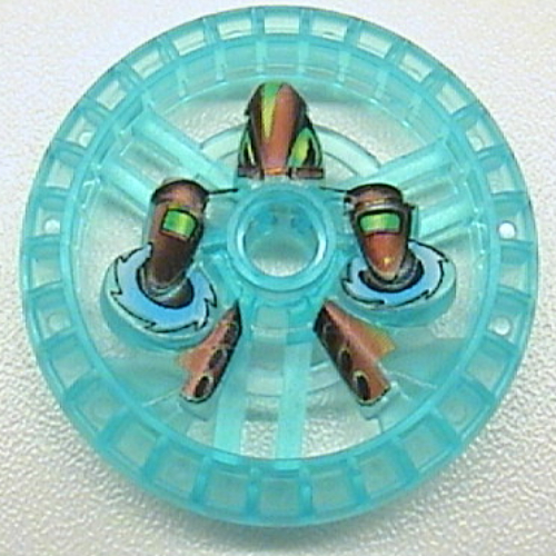 Technic Disc 5 × 5 Notched, Twin Saw Print Trans-Light Blue