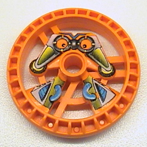 Technic Disc 5 × 5 Notched, Scout Print Orange