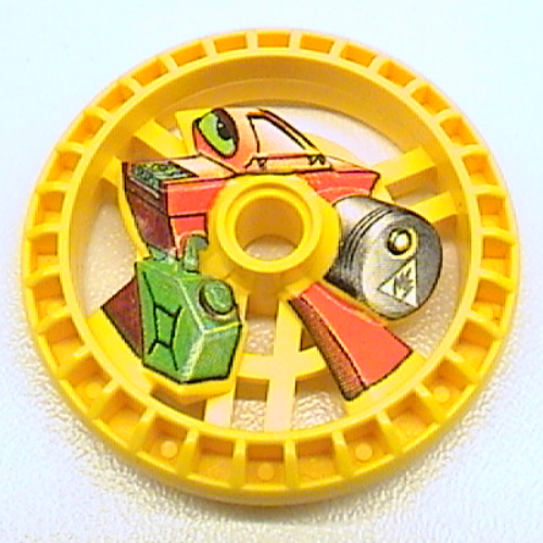Technic Disc 5 × 5 Notched, Fuel Gelb