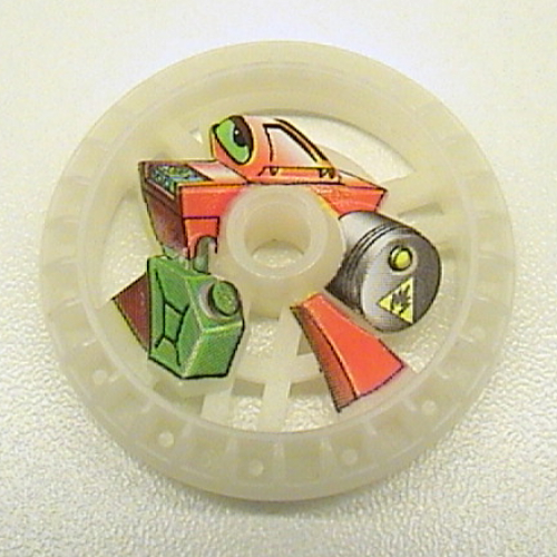 Technic Disc 5 × 5 Notched, Fuel Glow In Dark Opaque