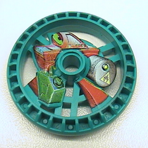 Technic Disc 5 × 5 Notched, Fuel Dark Turquoise