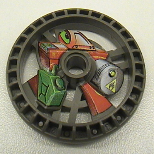 Technic Disc 5 × 5 Notched, Fuel Dark Gray