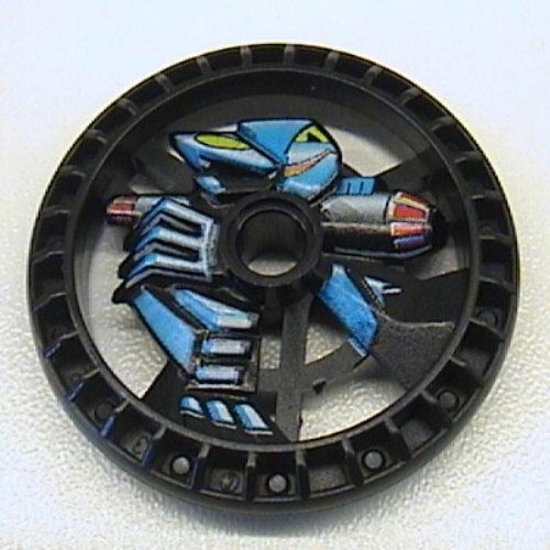Technic Disc 5 × 5 Notched, Skeleton Schwarz