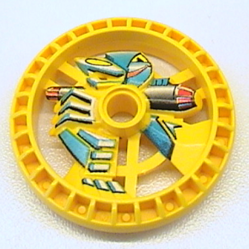 Technic Disc 5 × 5 Notched, Skeleton Yellow