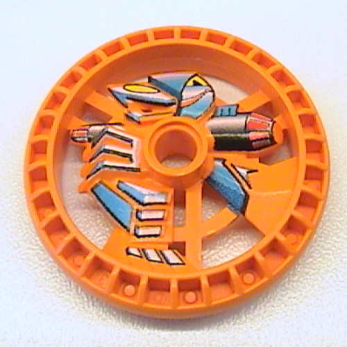Technic Disc 5 × 5 Notched, Skeleton Orange