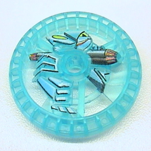 Technic Disc 5 × 5 Notched, Skeleton Trans-Light Blue