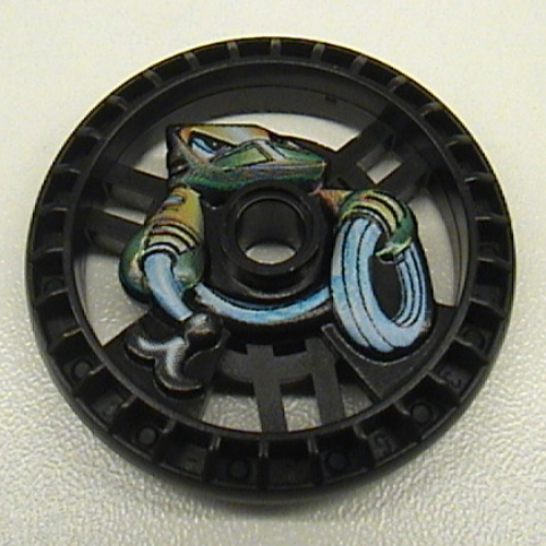 Technic Disc 5 × 5 Notched, Rope Schwarz