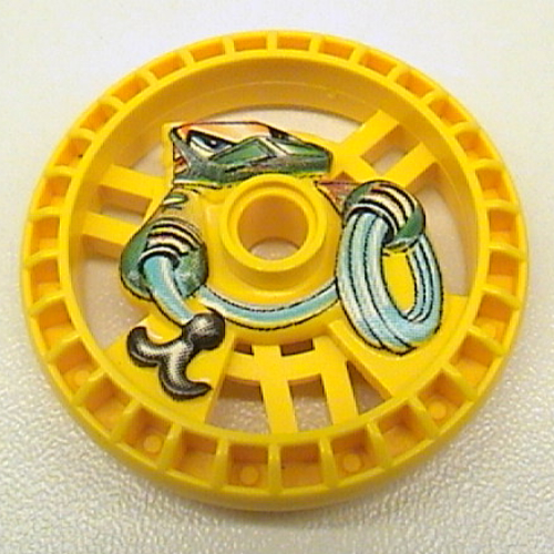 Technic Disc 5 × 5 Notched, Rope Yellow