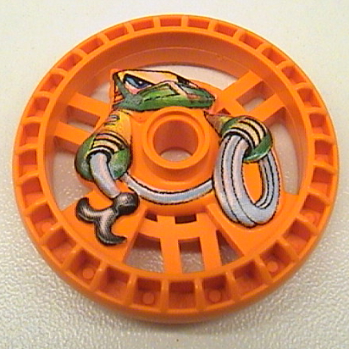 Technic Disc 5 × 5 Notched, Rope Orange